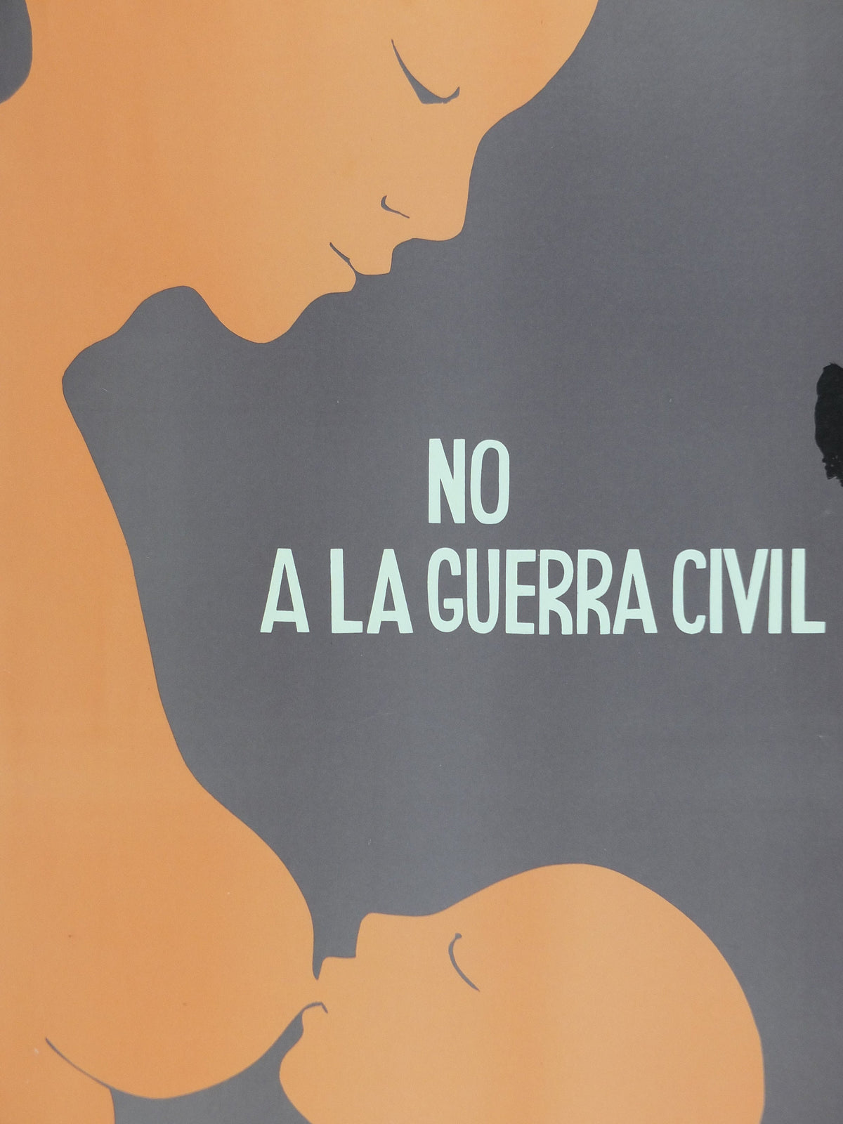 1973 Chilean Allende Poster, No to Civil War, Mother and Child, Chilean Socialist Government, Education, wall art decor