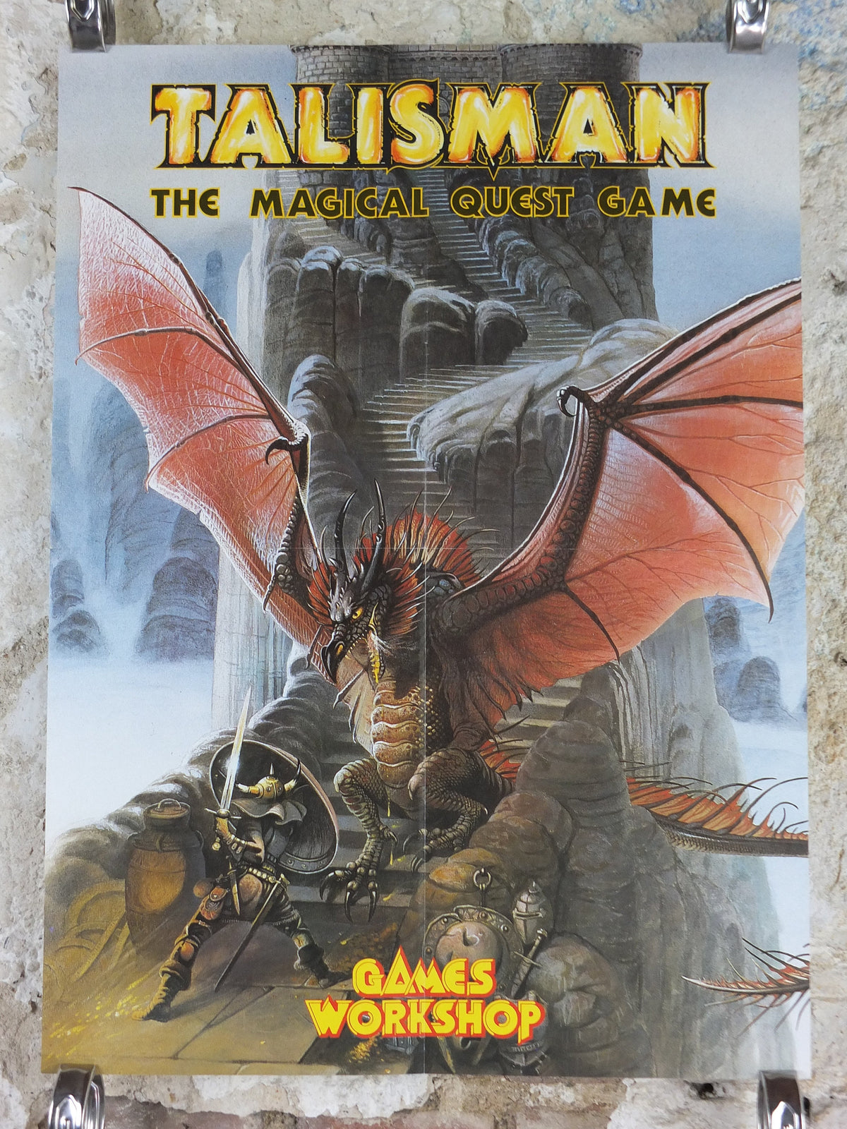 1980s Talisman Poster, The Magical Quest Game from Games Workshop, 1st and 2nd Edition picture, fantasy wall art decor
