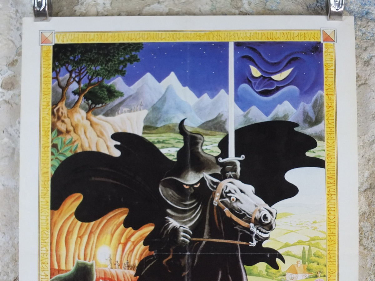 1985 The Lord of the Rings Poster, computer game from Melbourne House by Ian McCausland, Ringwraiths, Middle Earth, fantasy wall art decor