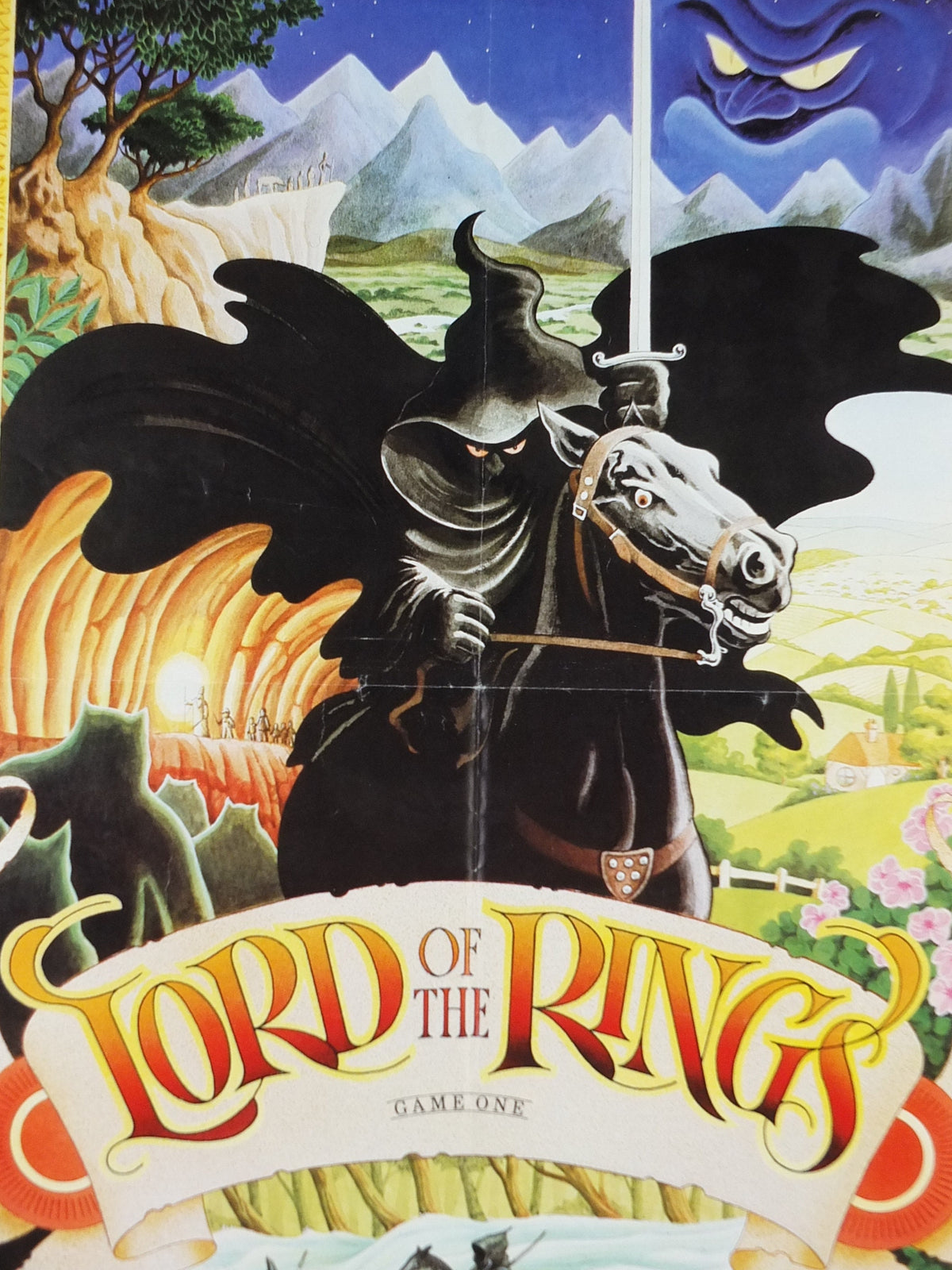 1985 The Lord of the Rings Poster, computer game from Melbourne House by Ian McCausland, Ringwraiths, Middle Earth, fantasy wall art decor