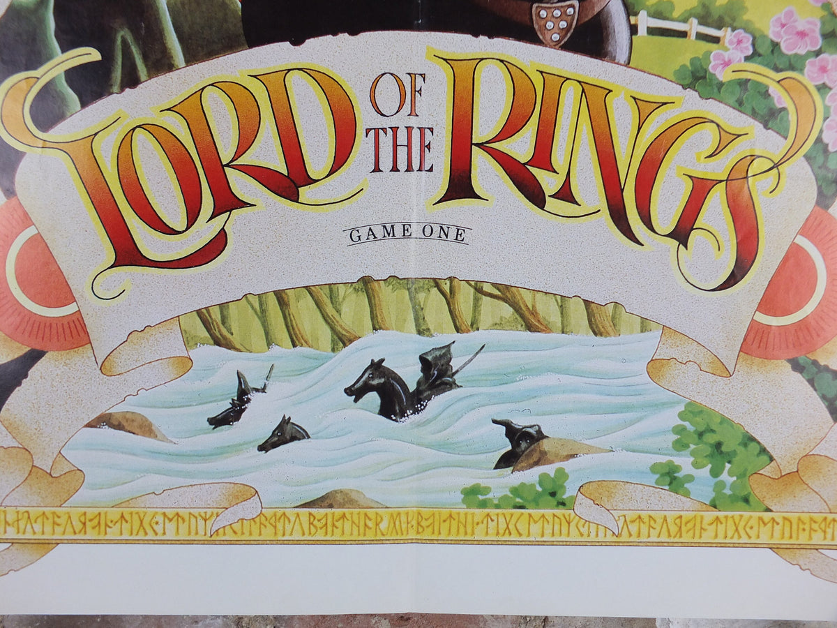 1985 The Lord of the Rings Poster, computer game from Melbourne House by Ian McCausland, Ringwraiths, Middle Earth, fantasy wall art decor