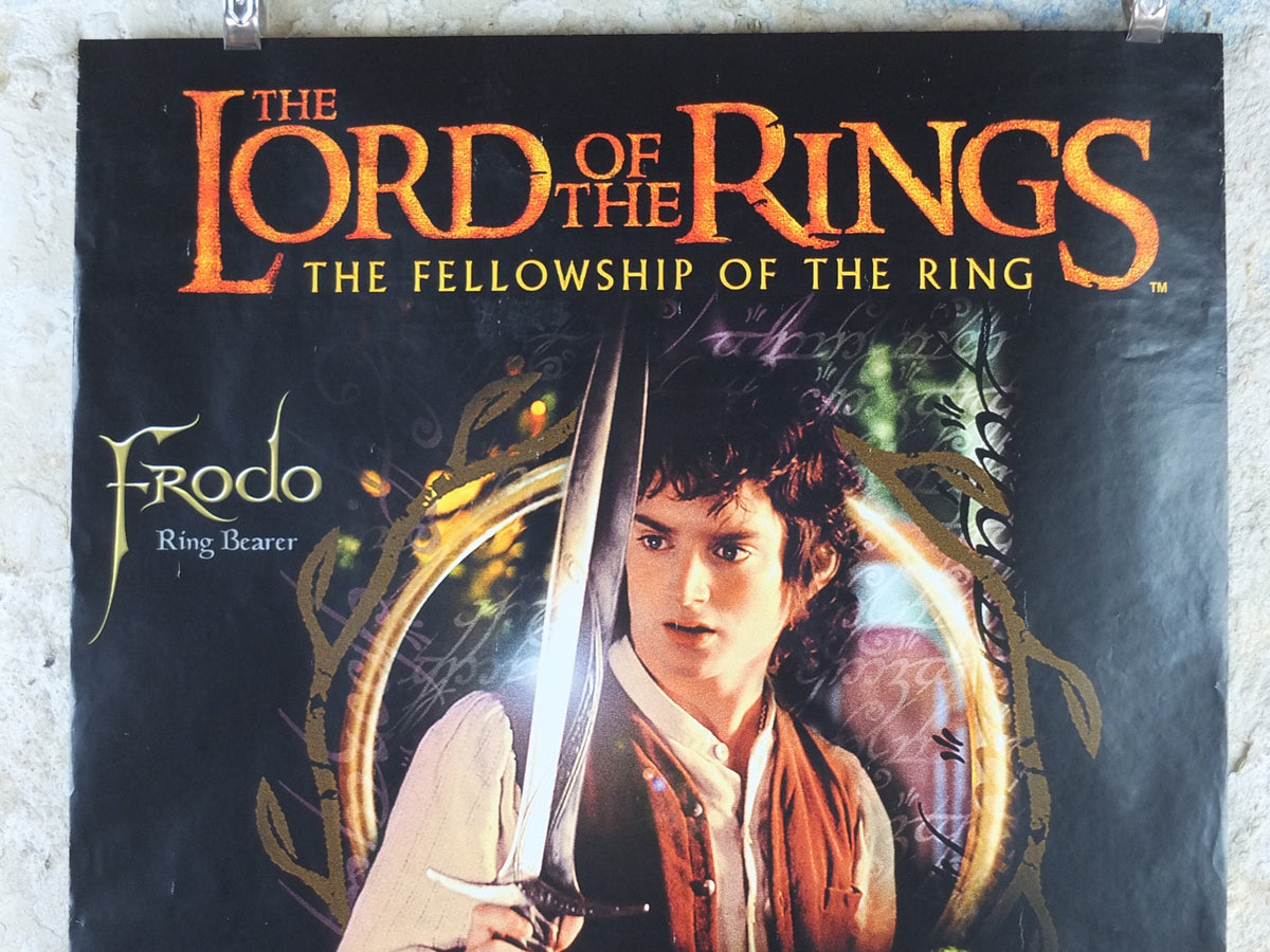 2002 The Lord of the Rings Poster, Hobbits and Wizards, New Line Fellowship of the Ring, J.R.R. Tolkien, fantasy wall art decor