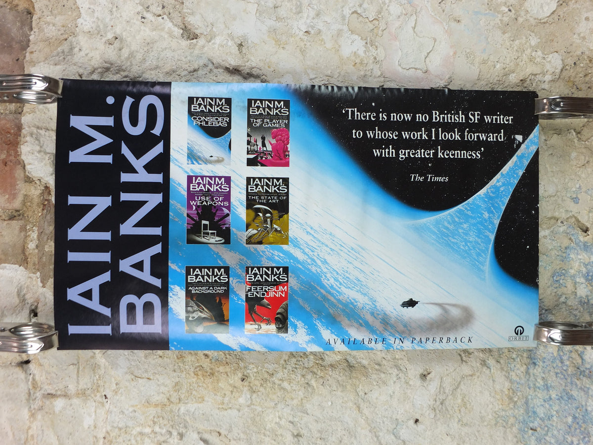 1996 Iain M Banks Poster, Excession, A Culture Novel, The Affront vs Culture's Minds, wall art retro decor