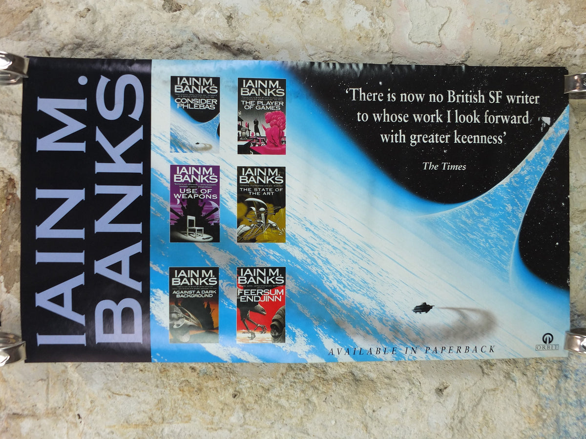 1996 Iain M Banks Poster, Excession, A Culture Novel, The Affront vs Culture's Minds, wall art retro decor