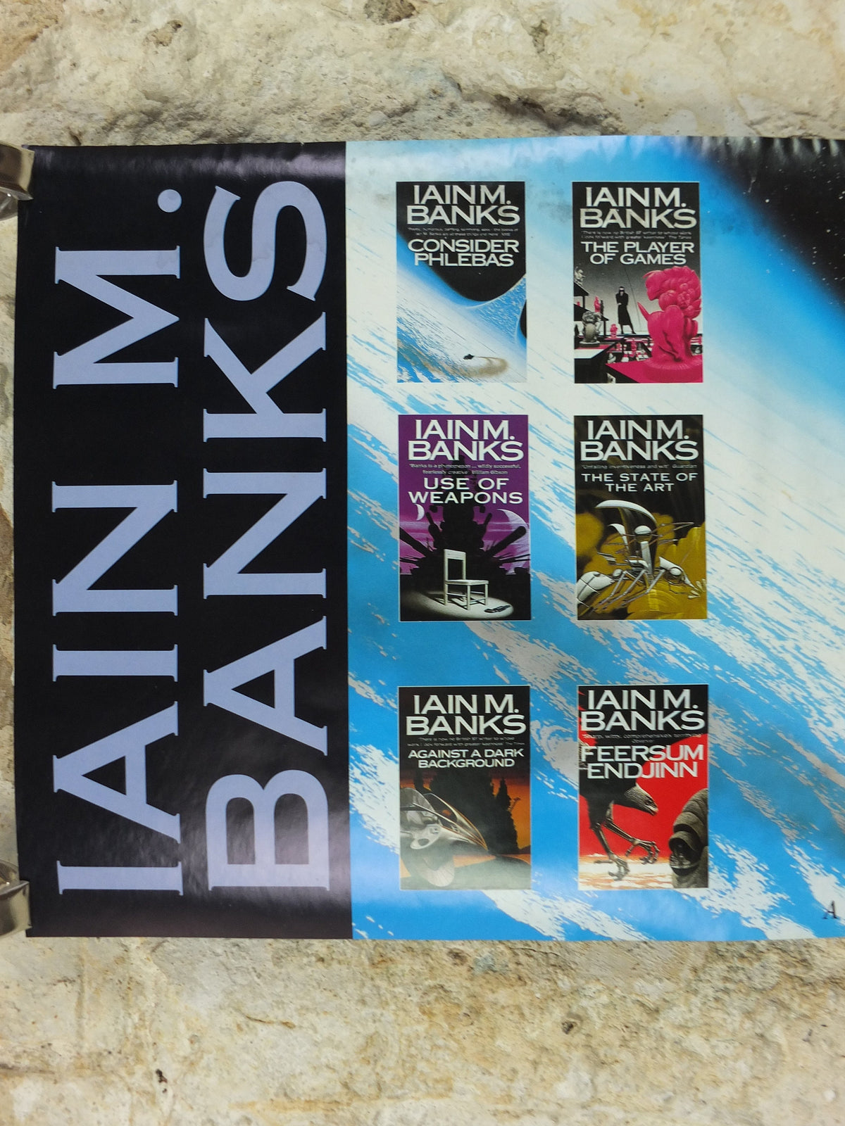 1996 Iain M Banks Poster, Excession, A Culture Novel, The Affront vs Culture's Minds, wall art retro decor