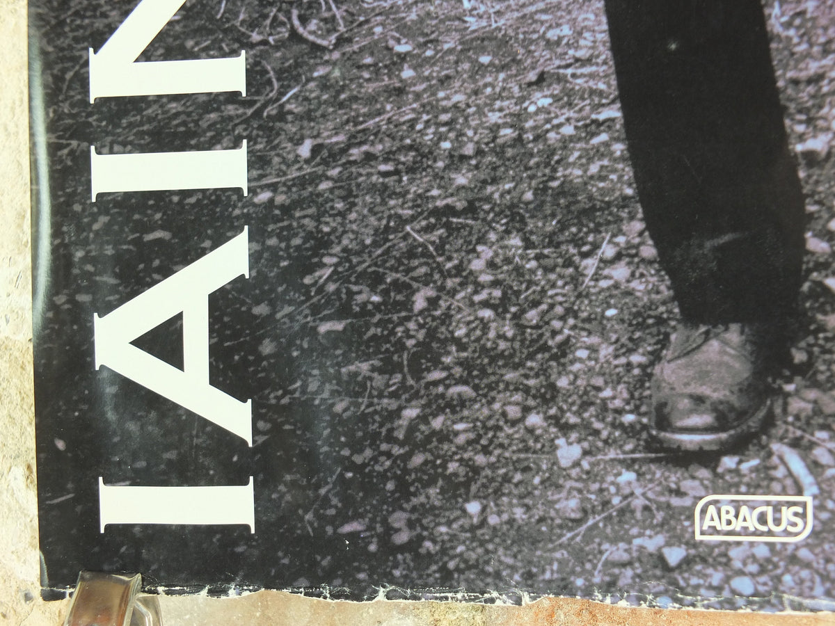 1995 Iain Banks Poster, a portrait of the author promoting Whit, Isis amongst the unsaved, monochrome, wall art retro decor