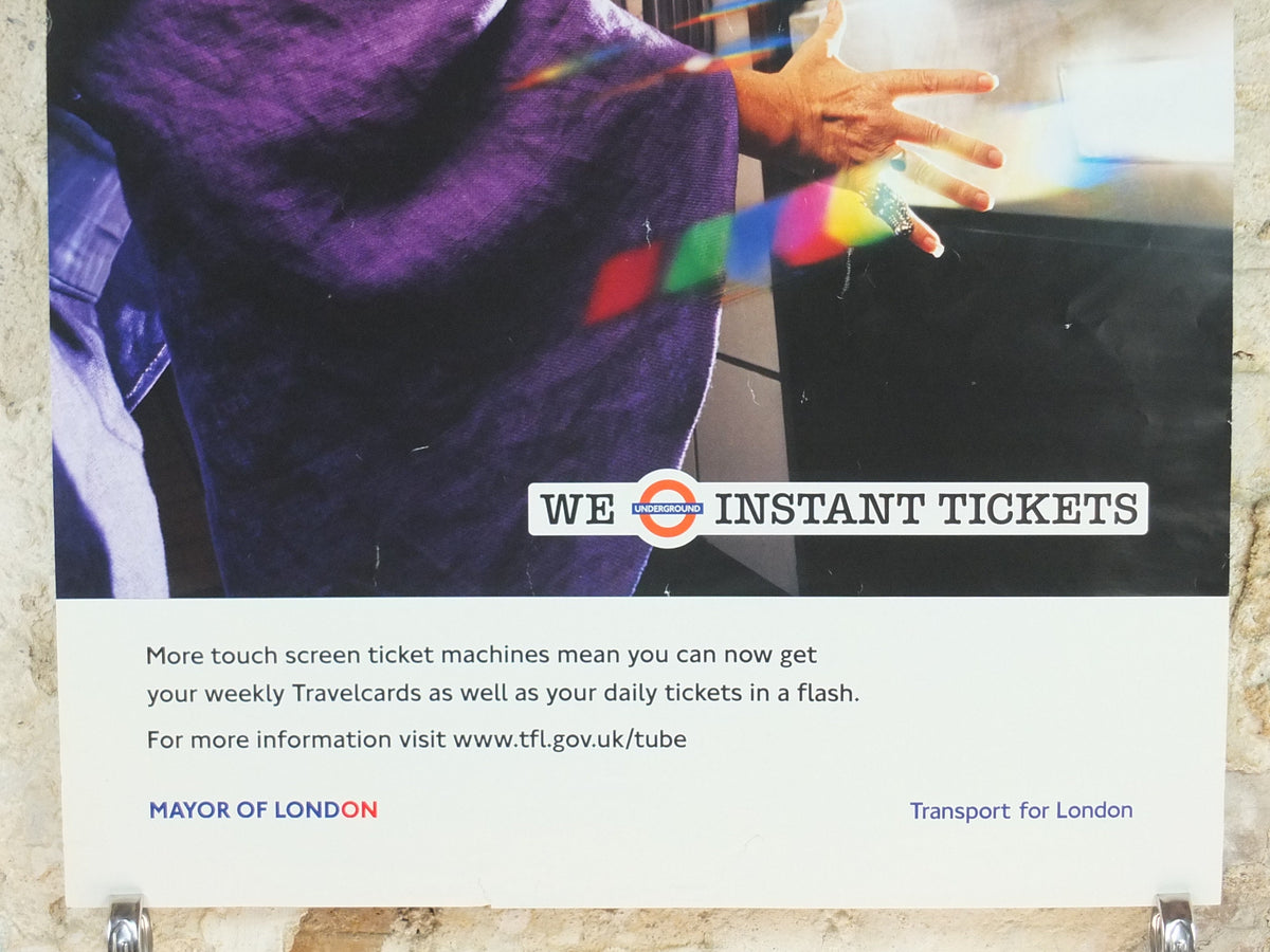 2003 Tube London Underground Poster, Wizard with an Oyster card, authentic London history, travel history, wall art decora