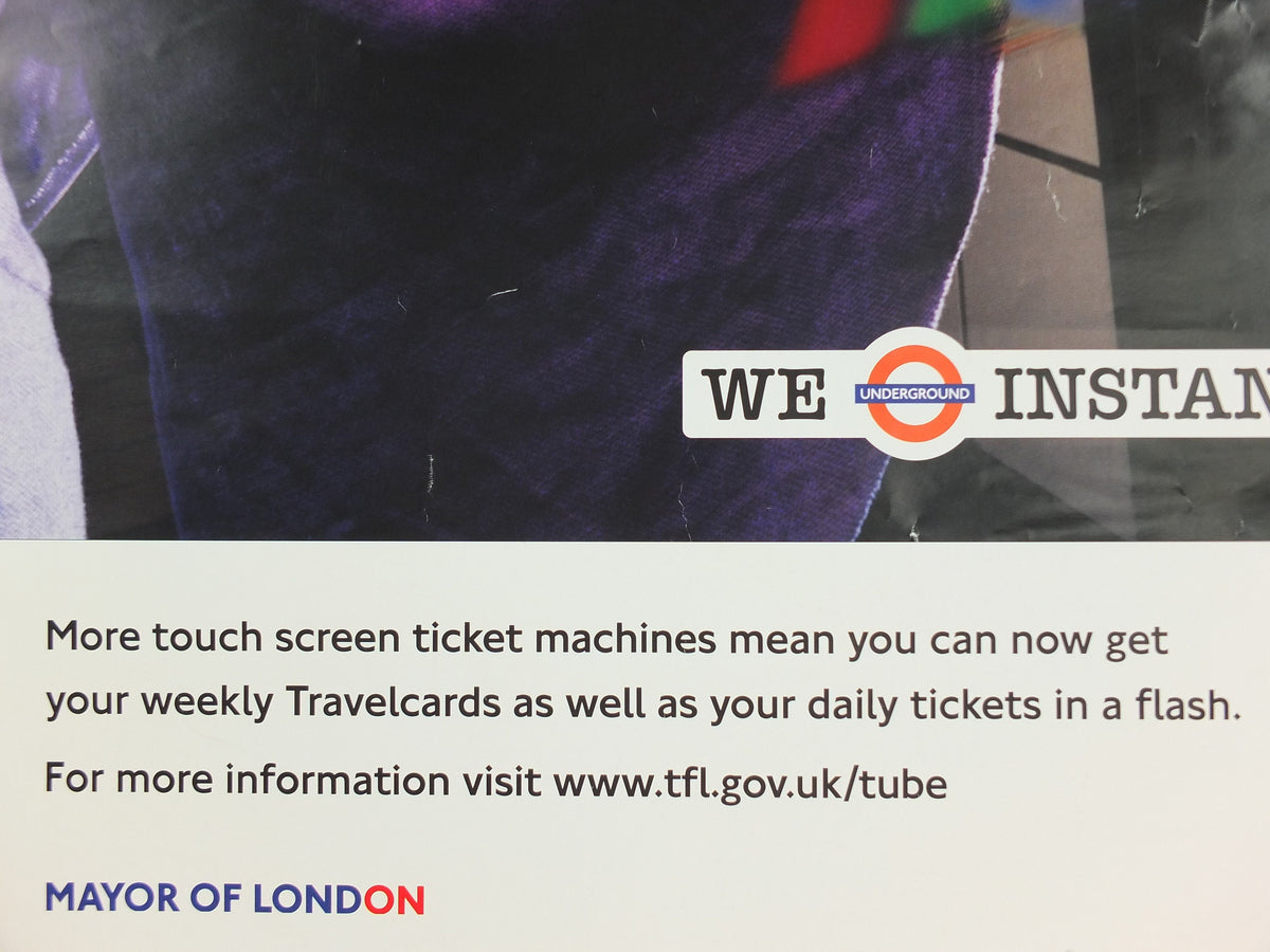 2003 Tube London Underground Poster, Wizard with an Oyster card, authentic London history, travel history, wall art decora