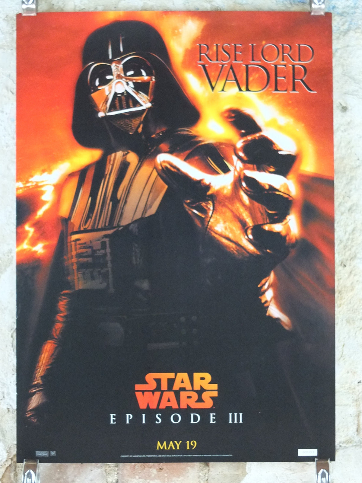 2005 Darth Vader Poster, Vintage Star Wars Trilogy, Revenge of the Sith, Lucasfilm, wall art film memorabilia
