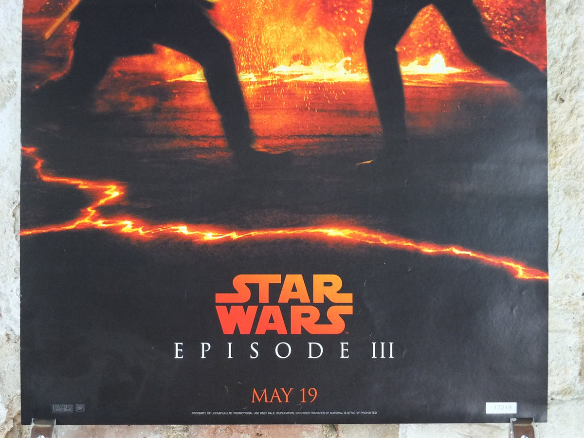 2005 Anakin Skywalker and Obi Wan Kenobi Poster, Vintage Star Wars Trilogy, Revenge of the Sith, Lucasfilm, wall art film memorabilia