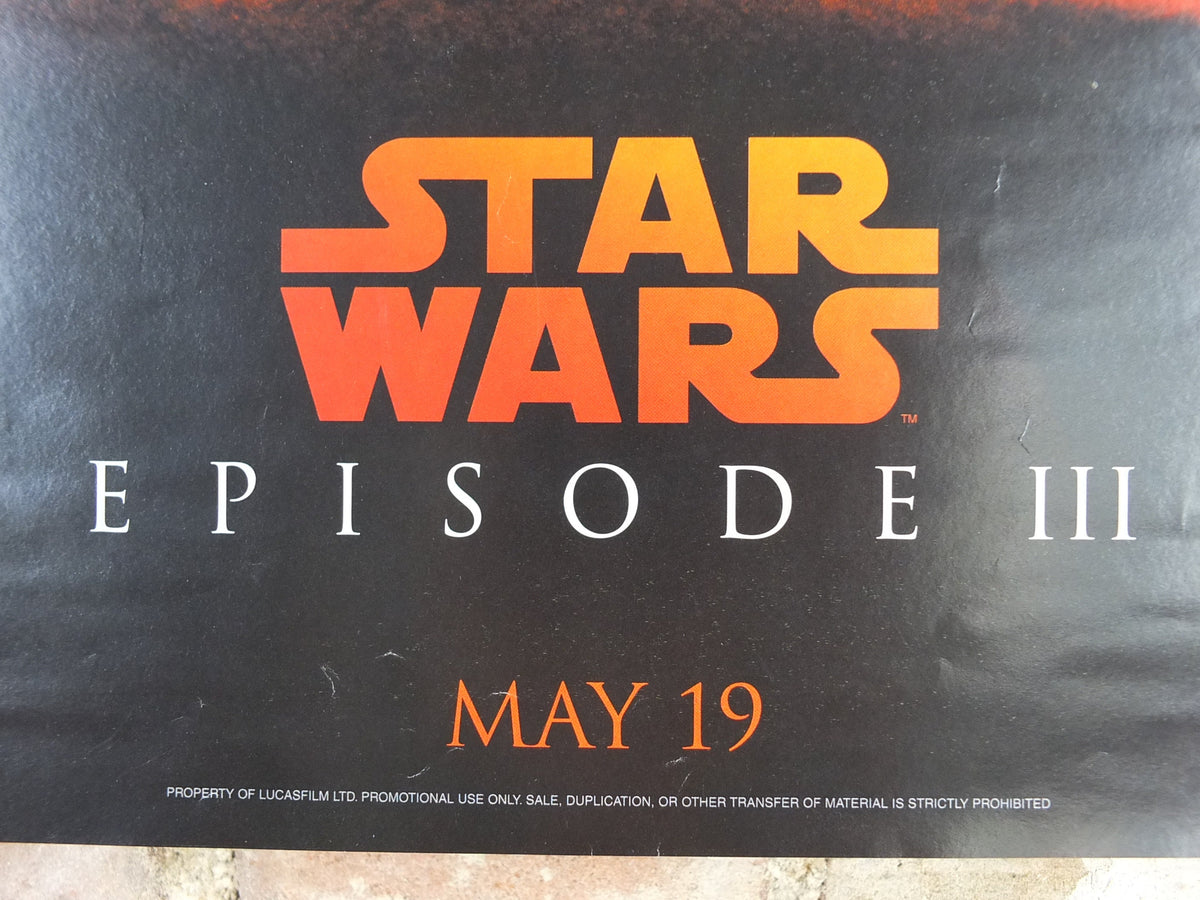 2005 Anakin Skywalker and Obi Wan Kenobi Poster, Vintage Star Wars Trilogy, Revenge of the Sith, Lucasfilm, wall art film memorabilia