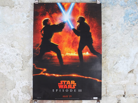 2005 Anakin Skywalker and Obi Wan Kenobi Poster, Vintage Star Wars Trilogy, Revenge of the Sith, Lucasfilm, wall art film memorabilia