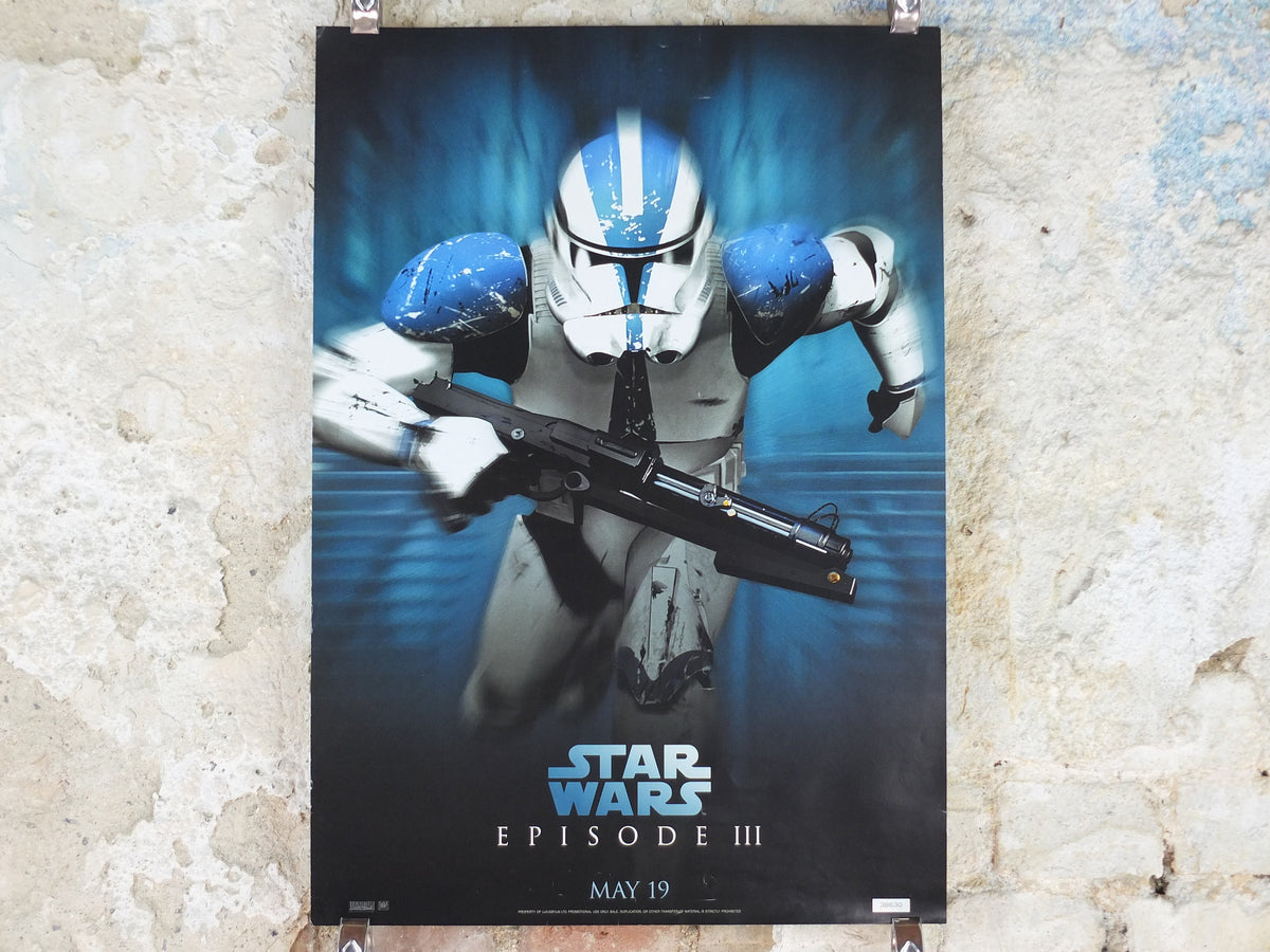 2005 Stormtrooper Poster, Vintage Star Wars Trilogy, Revenge of the Sith, Lucasfilm, wall art film memorabilia