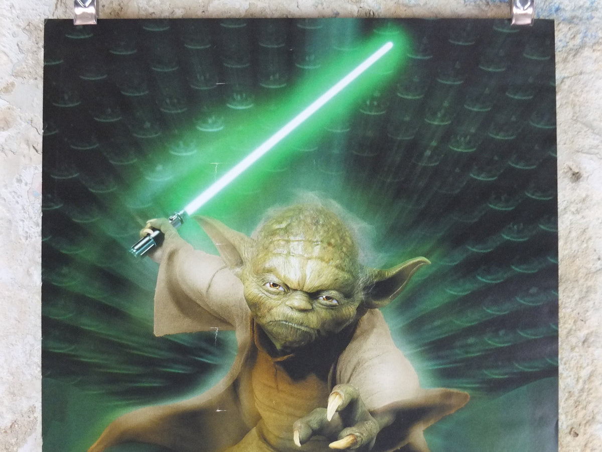 2005 Yoda Poster, Vintage Star Wars Trilogy, Revenge of the Sith, Lucasfilm, wall art film memorabilia