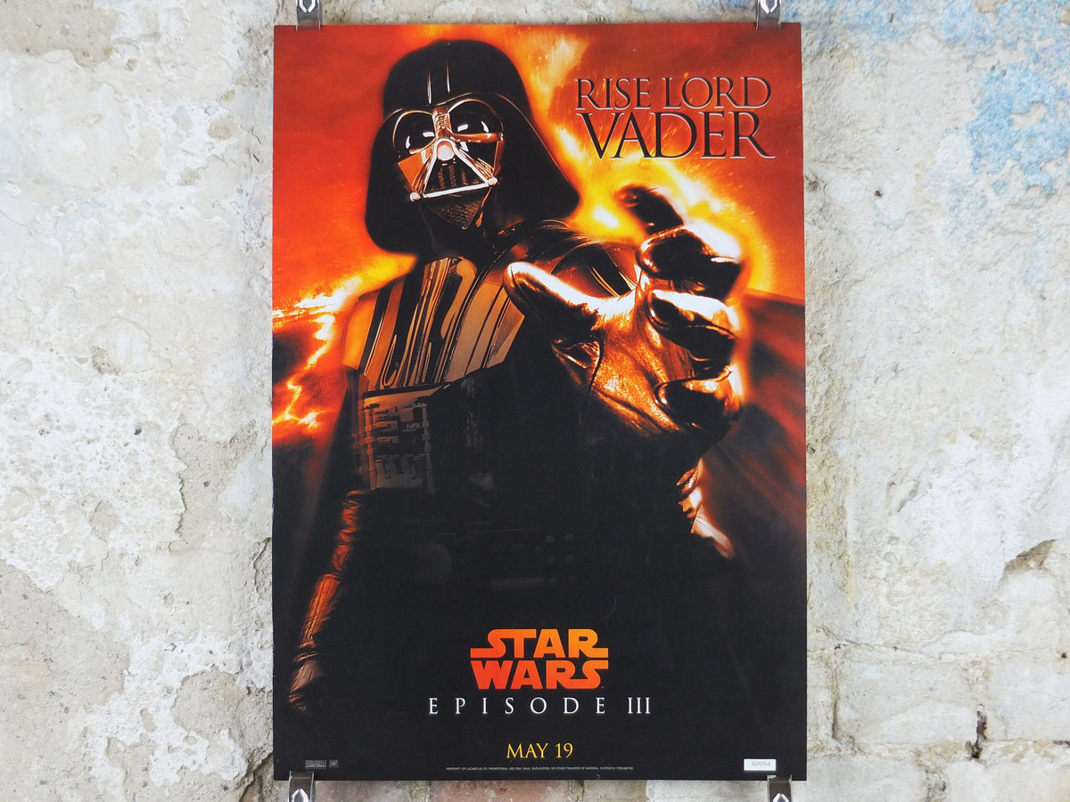 2005 Darth Vader Poster, Vintage Star Wars Trilogy, Revenge of the Sith, Lucasfilm, wall art film memorabilia