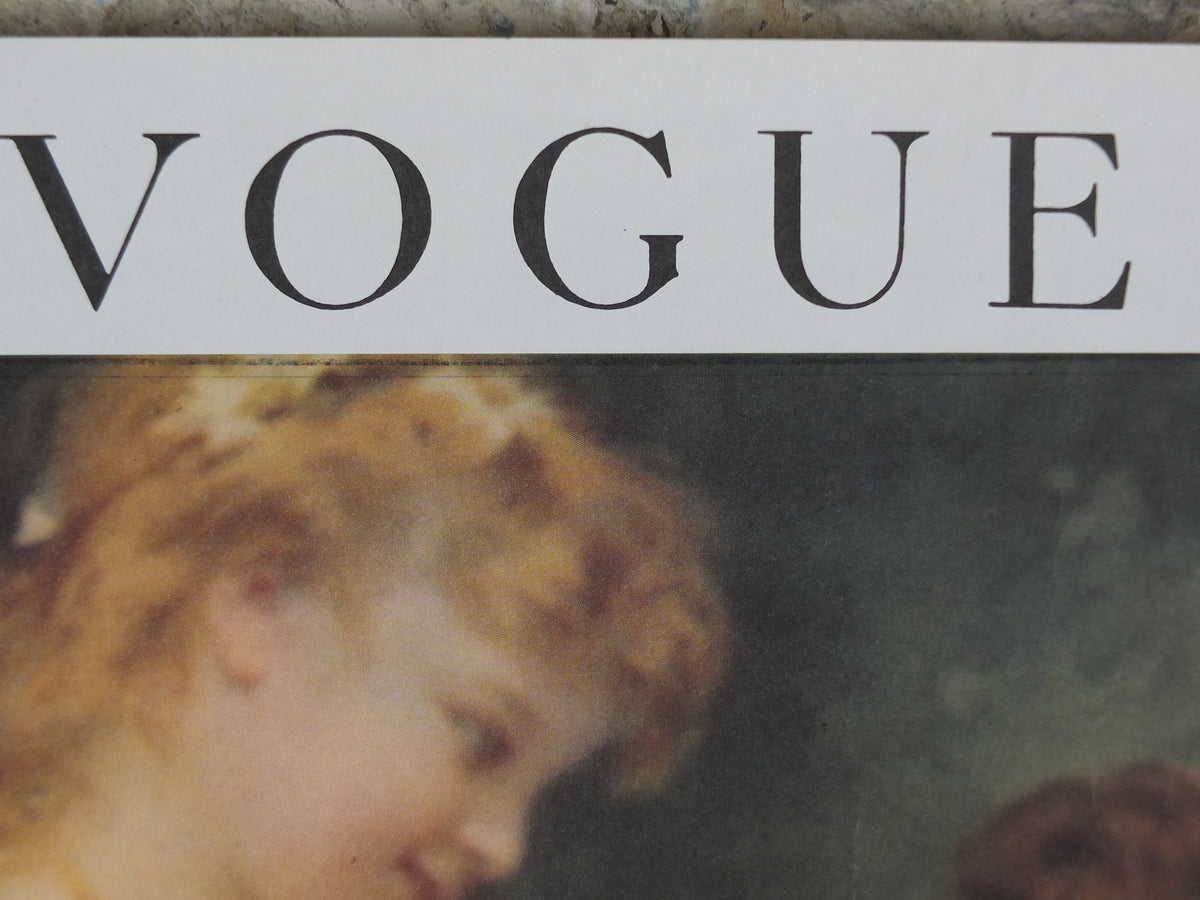 1975 Vogue Magazine Poster, by Conde Nast, Thought for Food, by Tessa Traeger Dryden, art deco nouveau, fashion Advertising, wall art decor