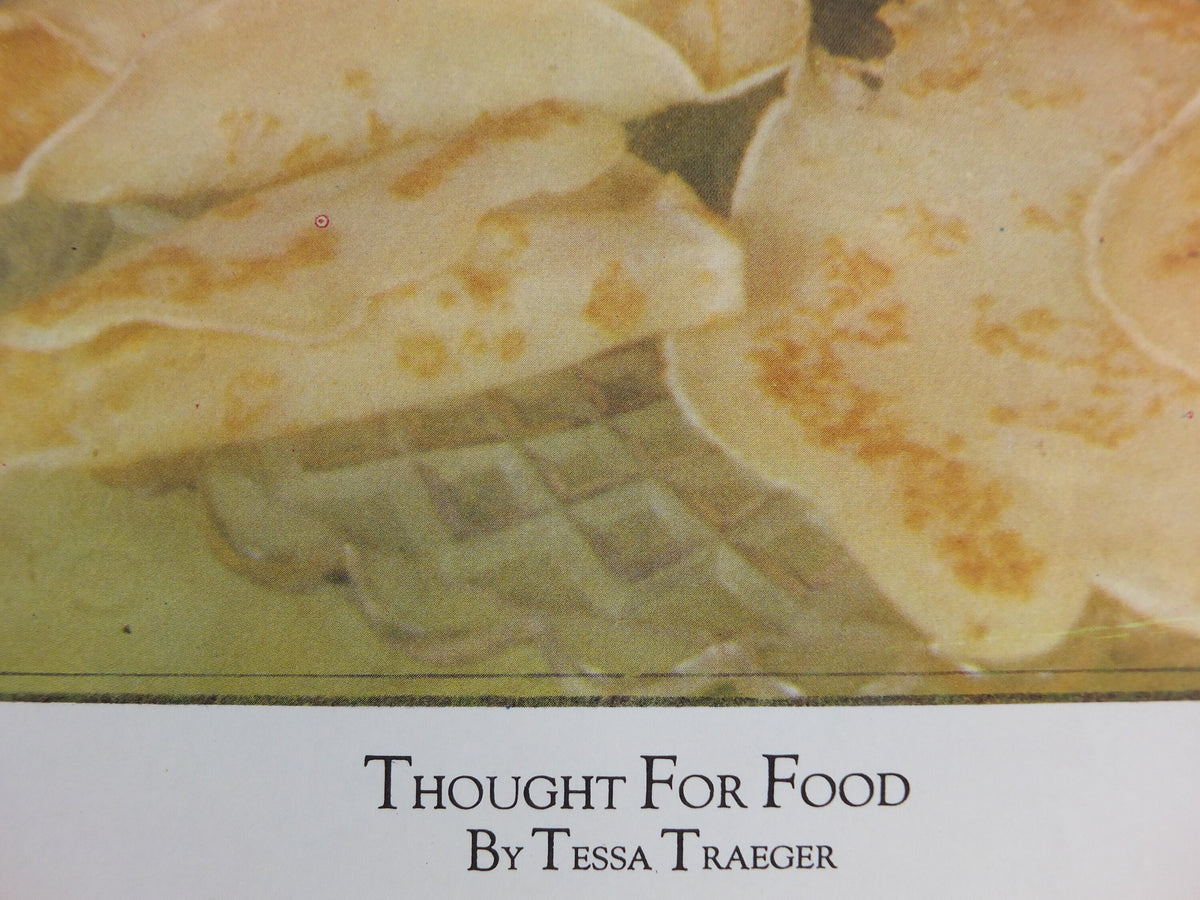 1975 Vogue Magazine Poster, by Conde Nast, Thought for Food, by Tessa Traeger Dryden, art deco nouveau, fashion Advertising, wall art decor