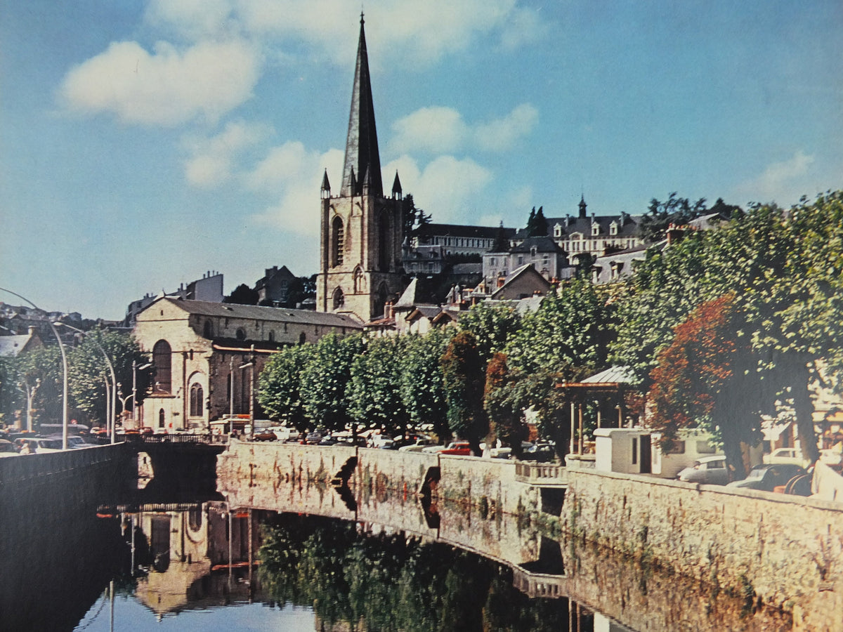 1960s Tulle Corrèze Poster, Limousin, France, Medieval City, travel wall art decor