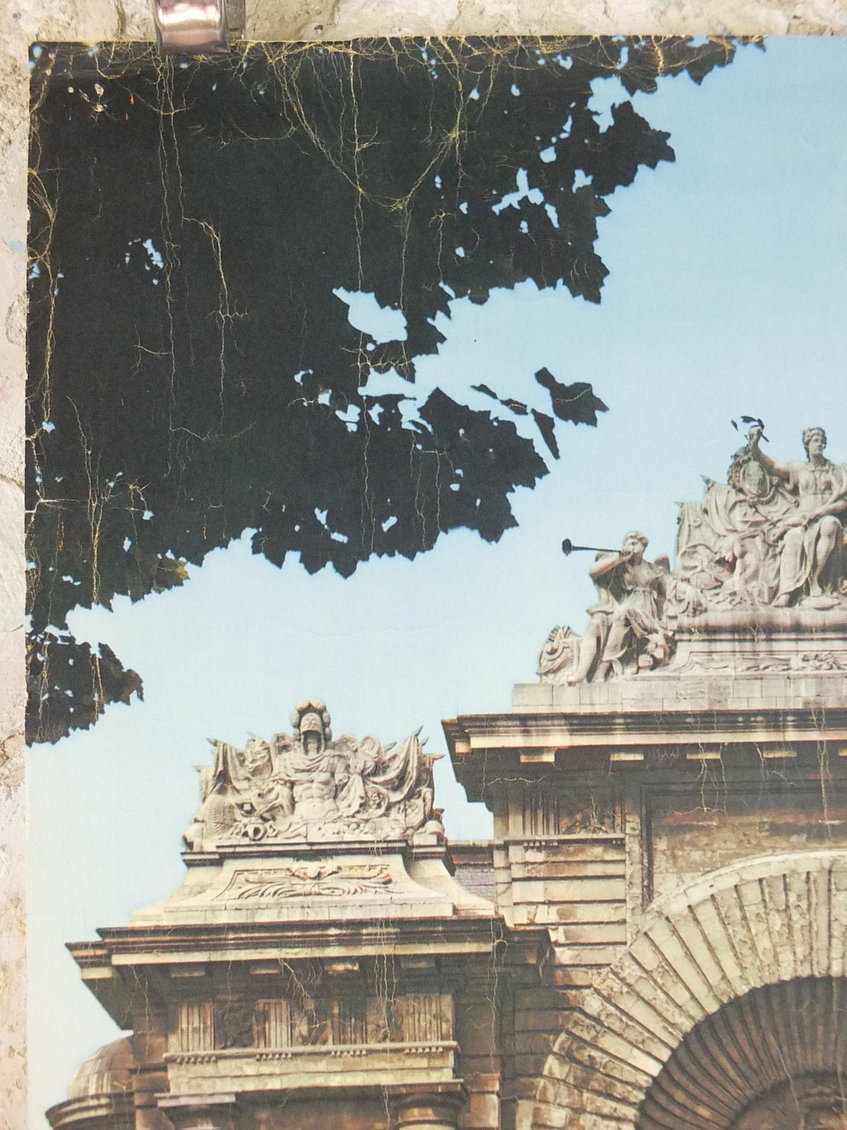 1960s Porte de Paris Lille Poster, The Gates of Paris, Triumphal arch, France, travel wall art decor