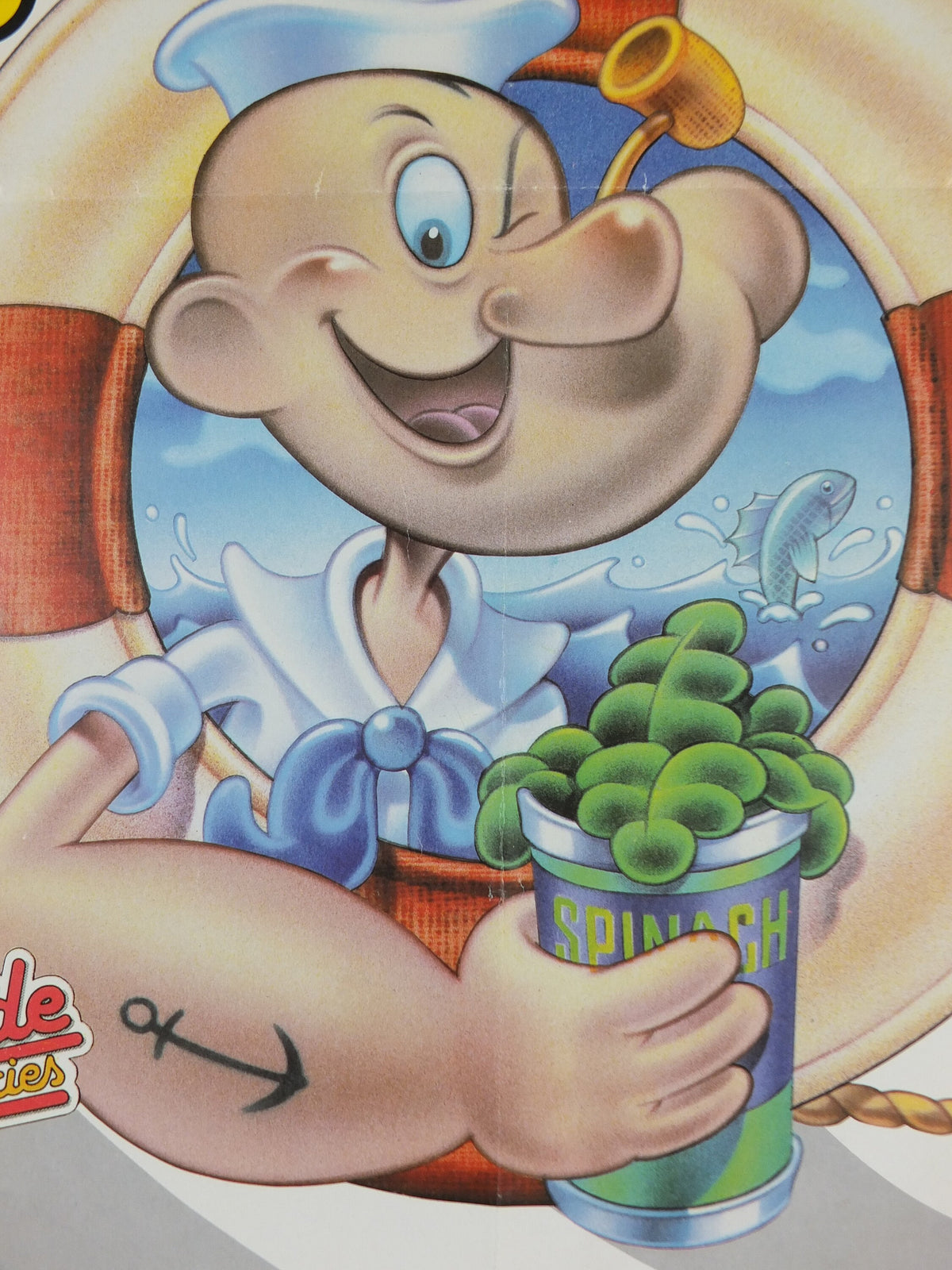 1983 Popeye the Sailor Man Poster, computer game from Parker Video Games by E. C. Segar, comic wall art decor