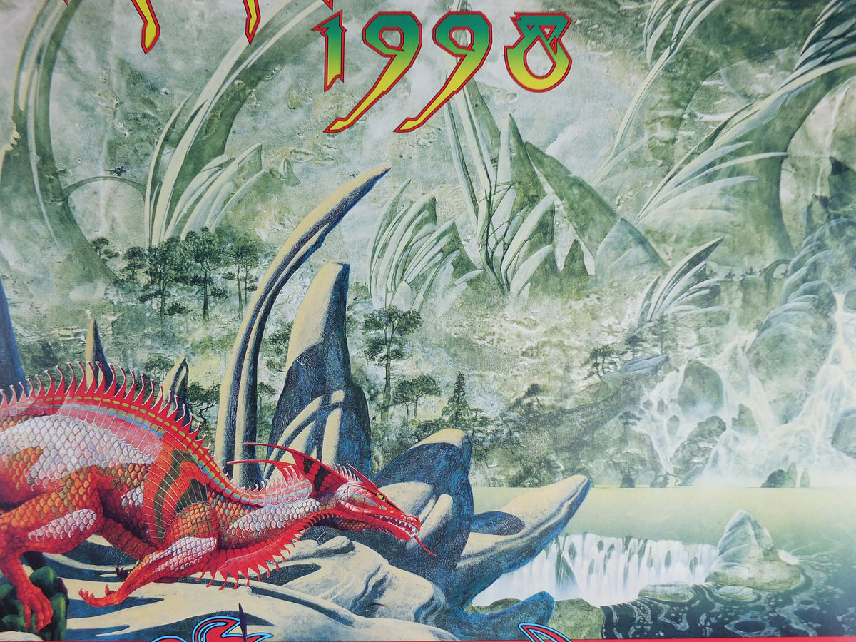 1998 Signed Roger Dean Poster, Dragon Con 1998, Magnetic Storm, fantasy wall art decor