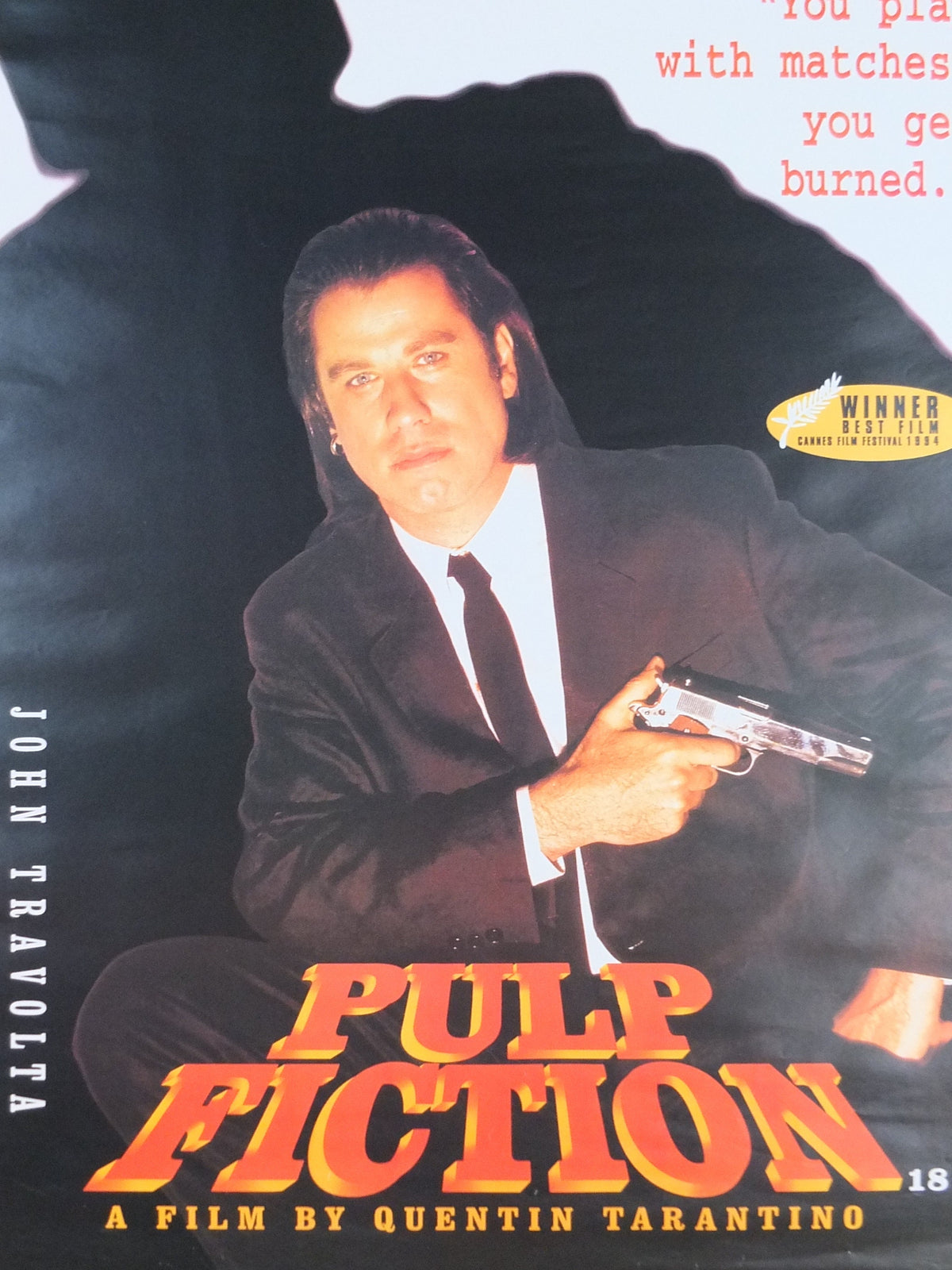 1994 Pulp Fiction Movie Poster, John Travolta, Vincent Vega, the Hitman, wall art cinema film memorabilia decor