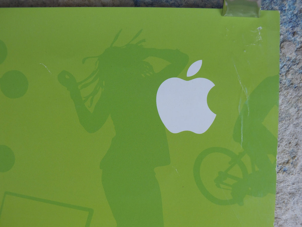 2005 Apple Mac & iPod Poster, Student Union offer buy a Mac and iPod and get 100 back, computer and music player, retro wall art decor