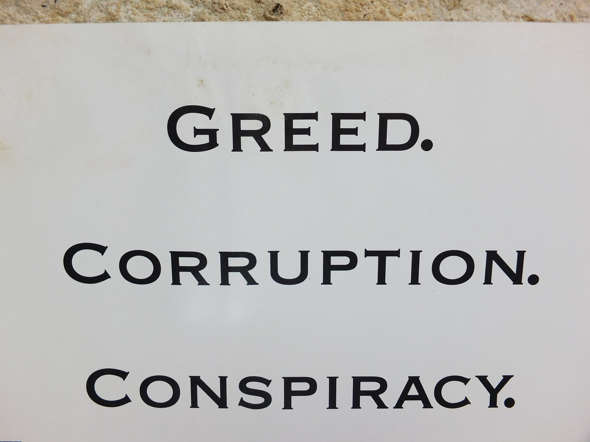 1993 Iain Banks Poster, Complicity, "Greed, corruption, conspiracy and the morality of violence". monochrome, wall art retro decor