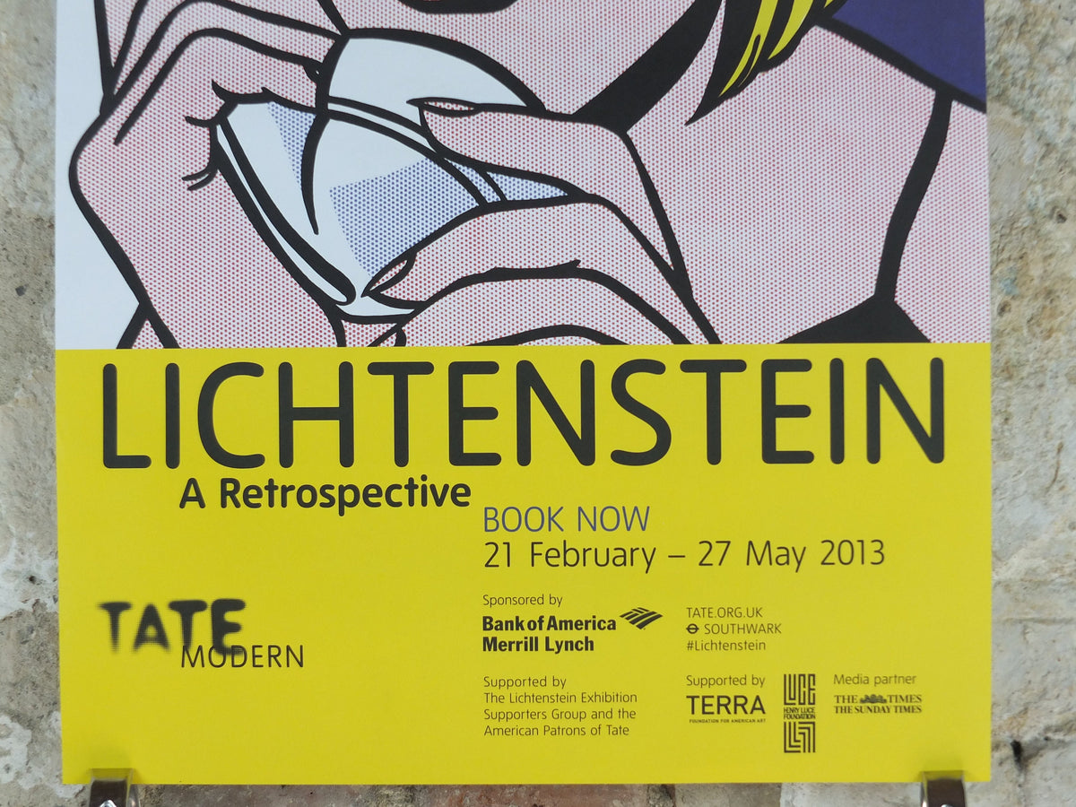 2013 Roy Lichtenstein Poster, Oh Jeff I love you too 1964, Tate Modern, London, Pop Art artist gallery exhibition, wall art decor
