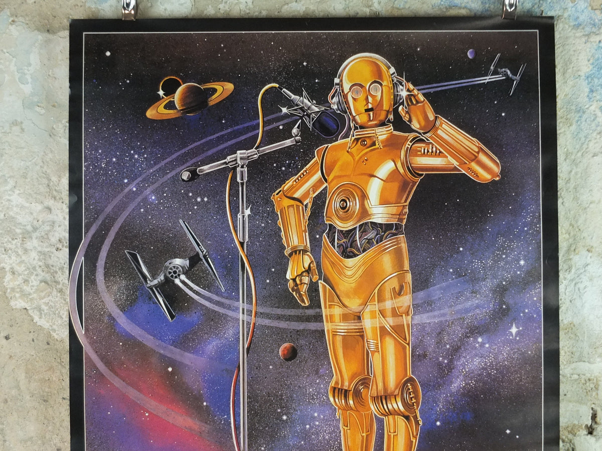 1981 Star Wars Radio Poster, C-3PO See-Threepio by Celia Strain, Lucasfilm, wall art cinema film memorabilia
