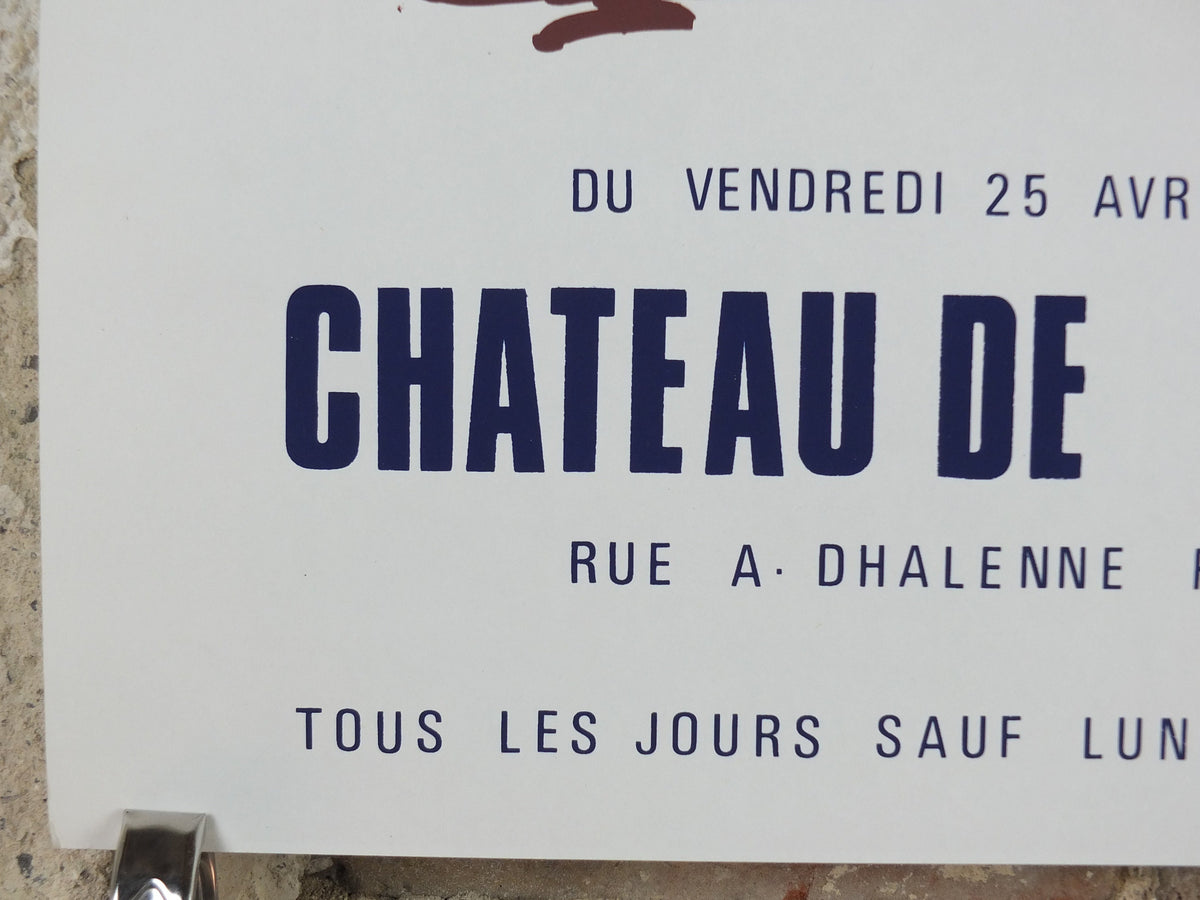 1975 French Screenprints Poster, serigraphies, collection of 40 artists at Chateau de Saint Ouen, wall art decor
