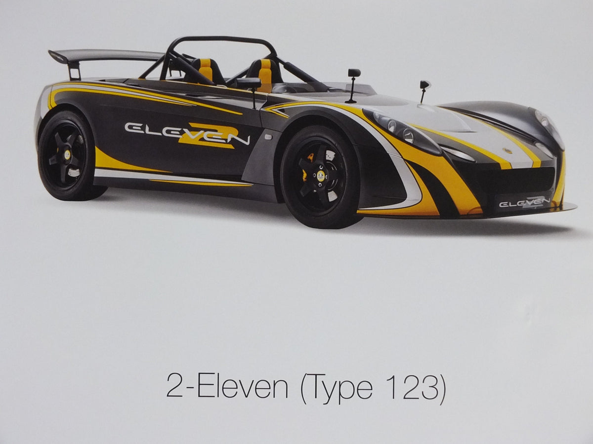 2000s Lotus Poster, showing the sports cars 2 Eleven, Exige S 2010 MY, Evora hung in dealer showroom, Group Lotus sports, wall art decor