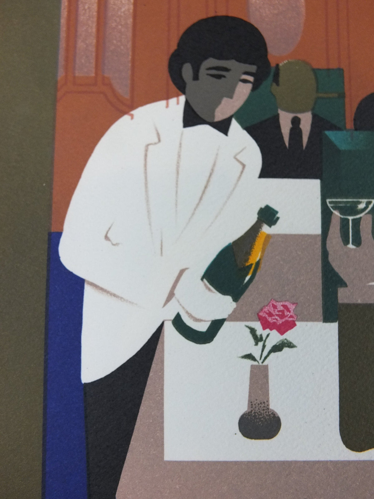 Original Venice Simplon Orient Express Poster, Dining Car by Fix Masseau, 1985 limited edition of 200, train, art deco, wall art decor