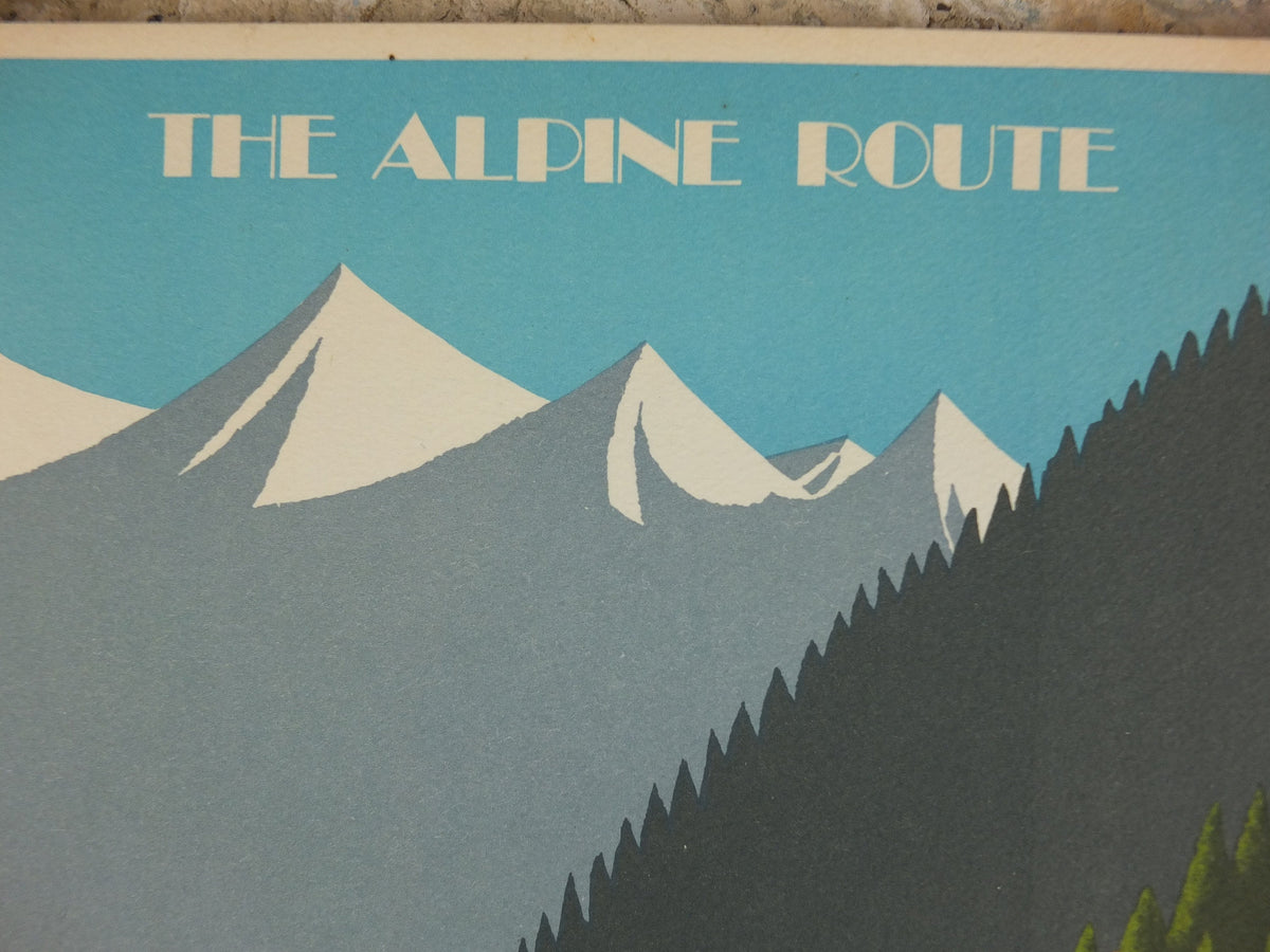 Original Venice Simplon Orient Express Poster, The Alpine Route by Fix Masseau, 1985 limited edition of 200, train, art deco, wall art decor