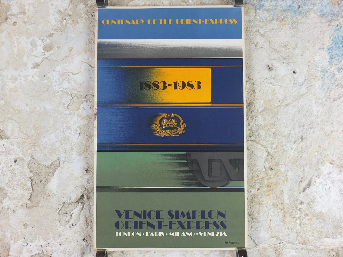 Original Venice Simplon Orient Express Poster, Centenary 1883-1983 Fix Masseau, 1985 limited edition of 200, train, art deco, wall art decor