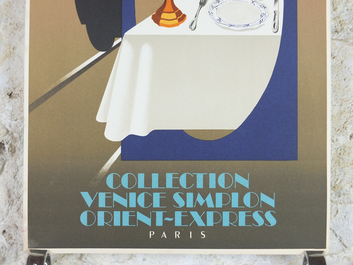 Original Venice Simplon Orient Express Poster, Paris Collection by Fix Masseau, 1985 limited edition of 200, train, art deco, wall art decor