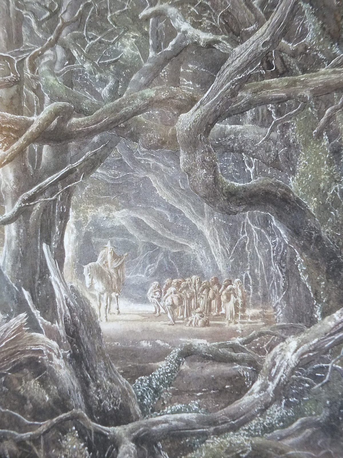 Signed 1997 Mirkwood Poster, by Alan Lee, At the Forest Gate from The Hobbit, J.R.R. Tolkien, illustration print wall art decor