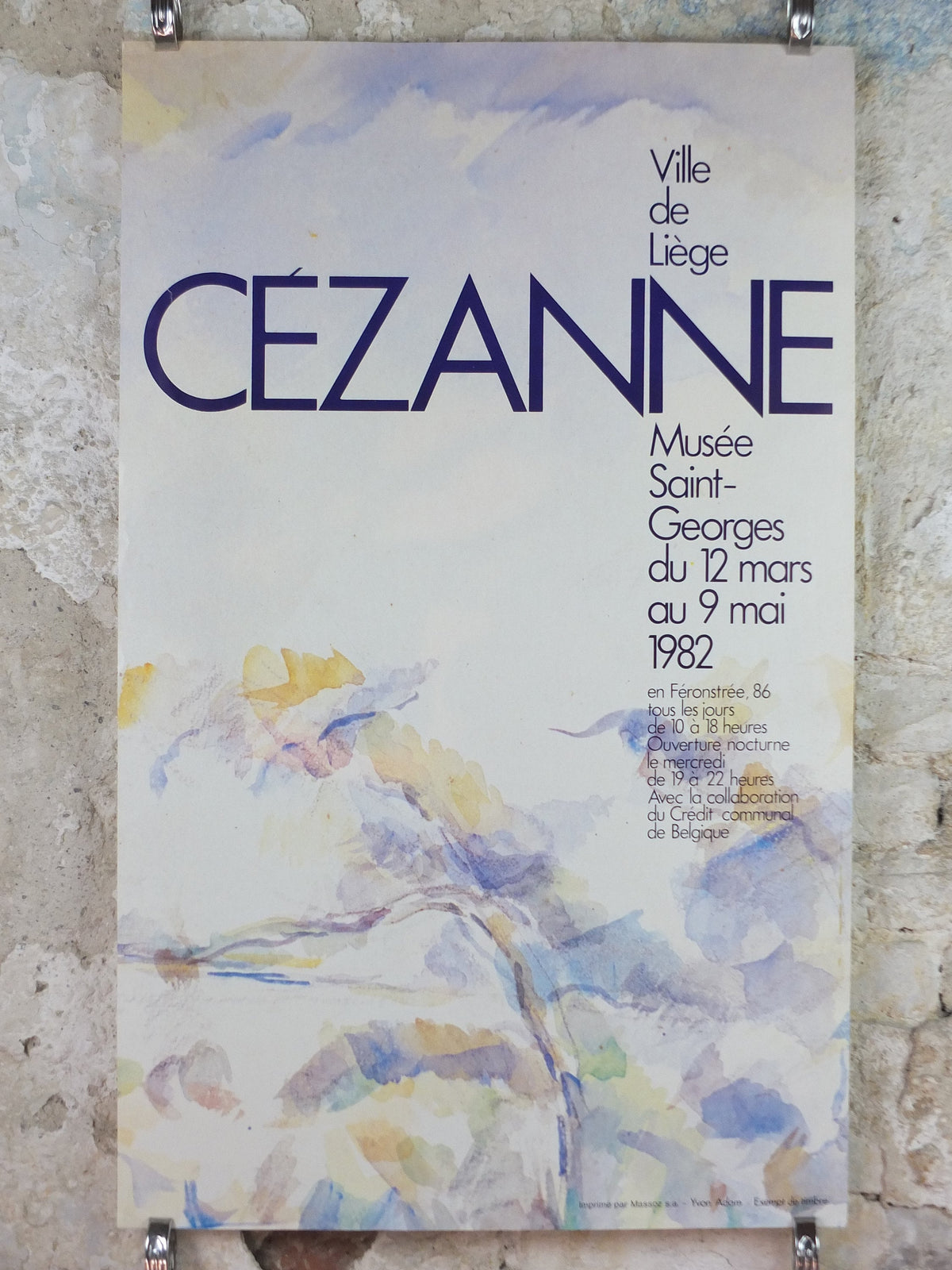 1982 Paul Cezanne Poster, Impressionism, Post-Impressionism, Cubism, gallery exhibition, wall art decor