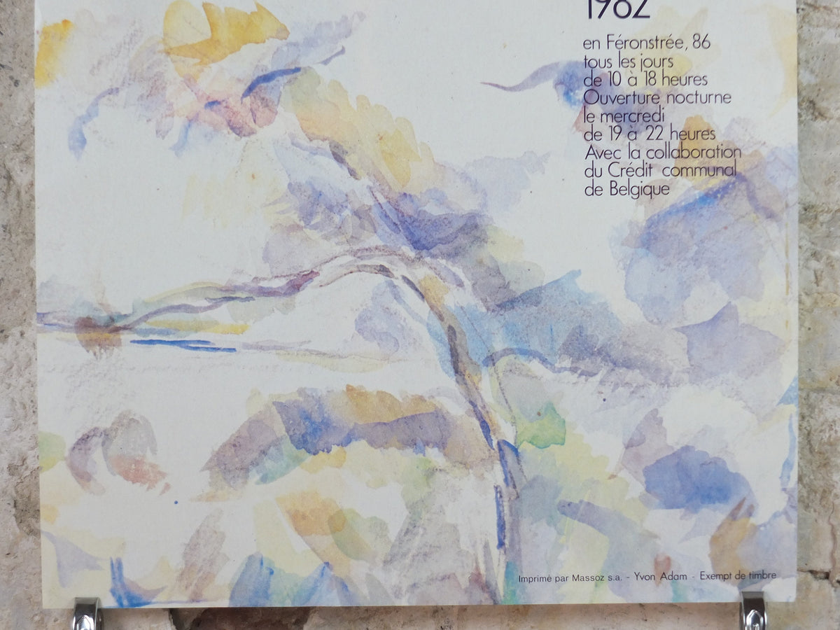 1982 Paul Cezanne Poster, Impressionism, Post-Impressionism, Cubism, gallery exhibition, wall art decor