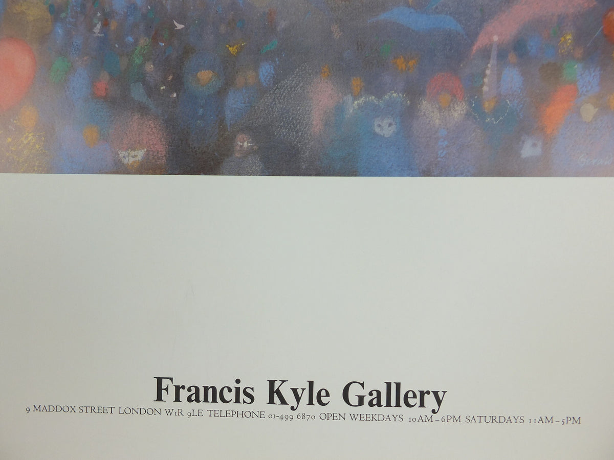1984 Gerald Mynott Poster, The Venice Carnival, Francis Kyle Gallery, London, gallery exhibition wall art decor