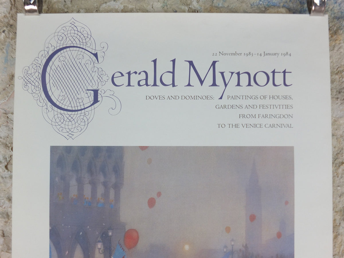 1984 Gerald Mynott Poster, The Venice Carnival, Francis Kyle Gallery, London, gallery exhibition wall art decor
