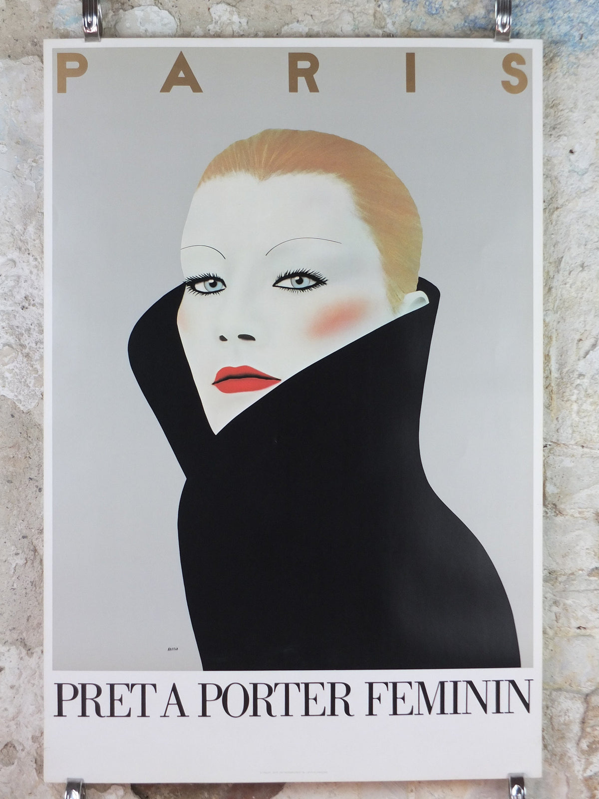 1981 Pret a Porter Feminin Paris Poster, by Razzia, Gérard Courbouleix–Dénériaz, art deco wall art decor