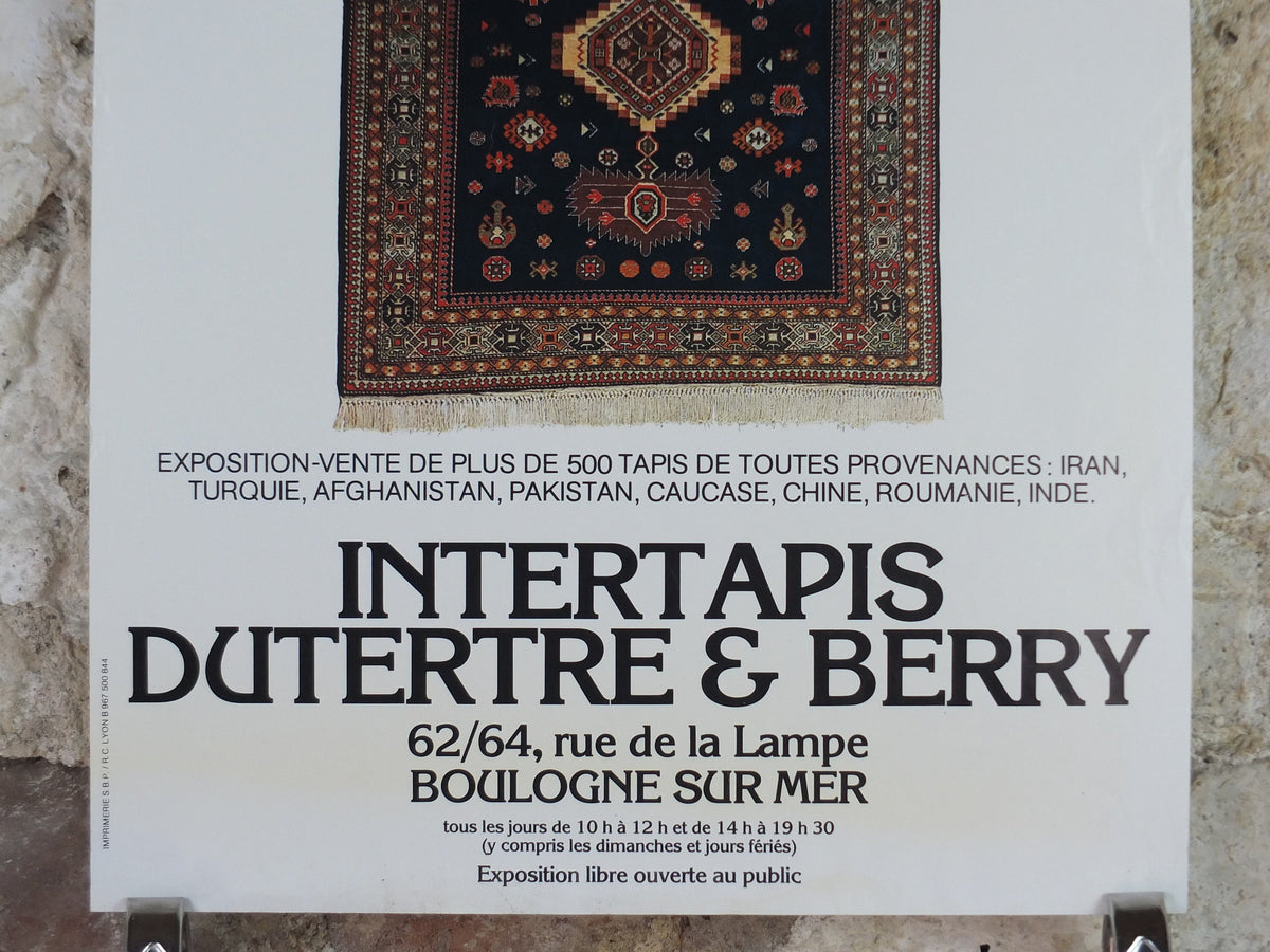 1979 Tapestries and rugs Poster, The Orient of a thousand colours, carpets from the orient, artist gallery exhibition, wall art decor