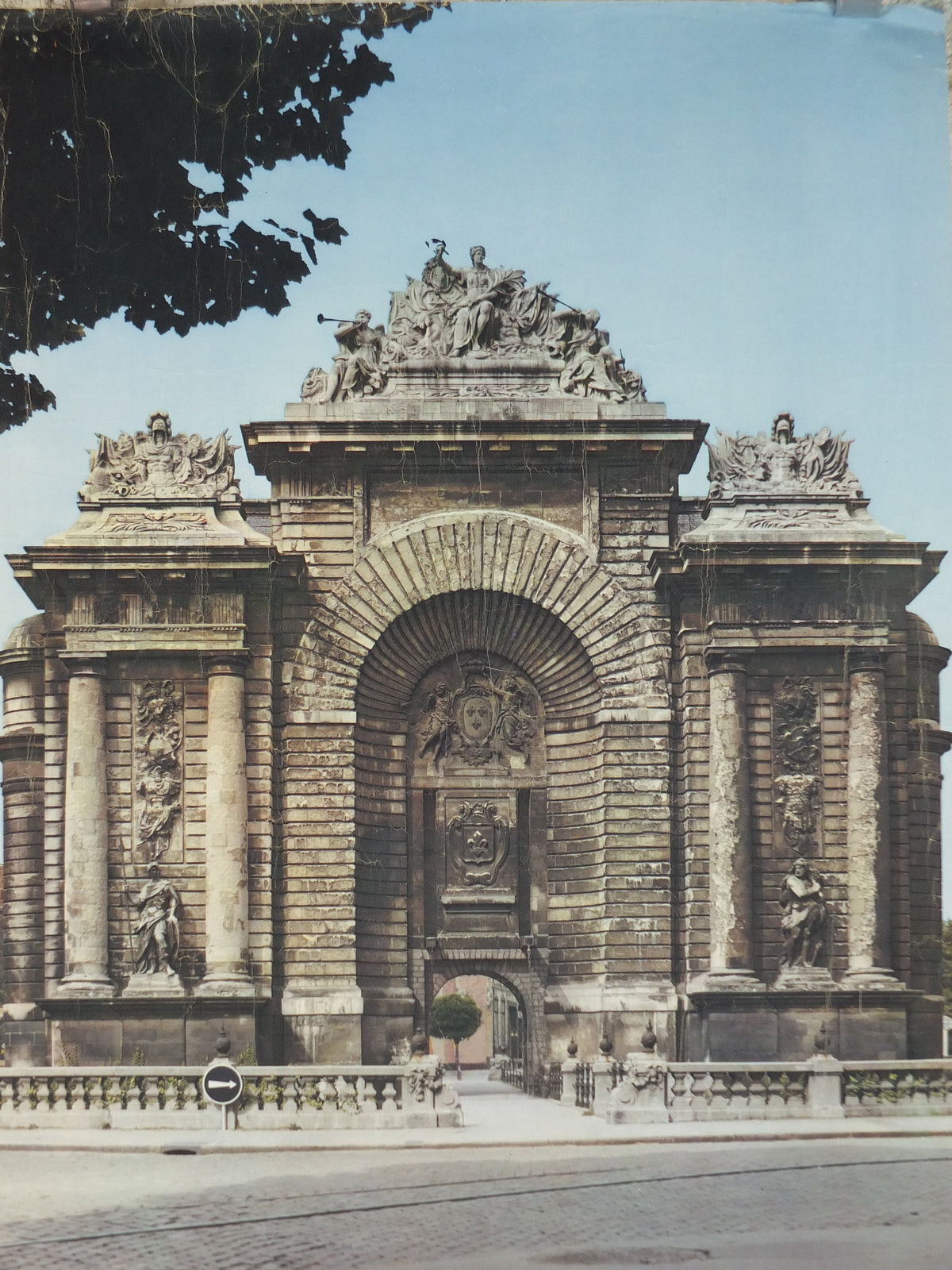 1960s Porte de Paris Lille Poster, The Gates of Paris, Triumphal arch, France, travel wall art decor