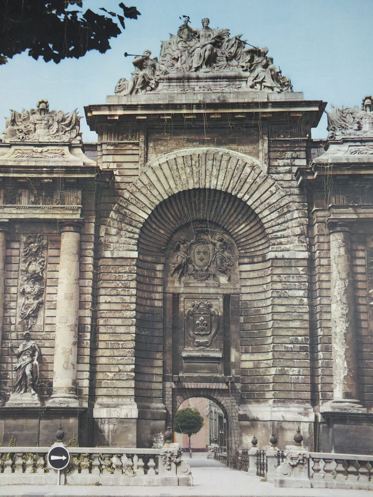 1960s Porte de Paris Lille Poster, The Gates of Paris, Triumphal arch, France, travel wall art decor