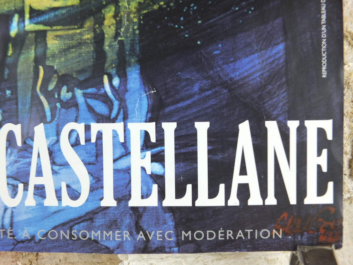 1990s Champagne de Castellane Poster, Masquerade ball, Epernay France, Viticulture print wall art decor