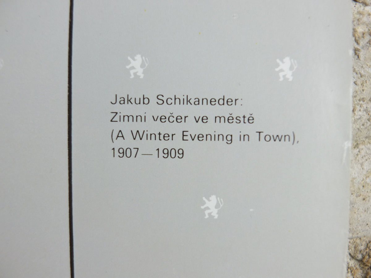 1970s Jakub Schikander Poster, A Winter Evening in Town, National Gallery Prague, Czech, gallery exhibition, wall art decor