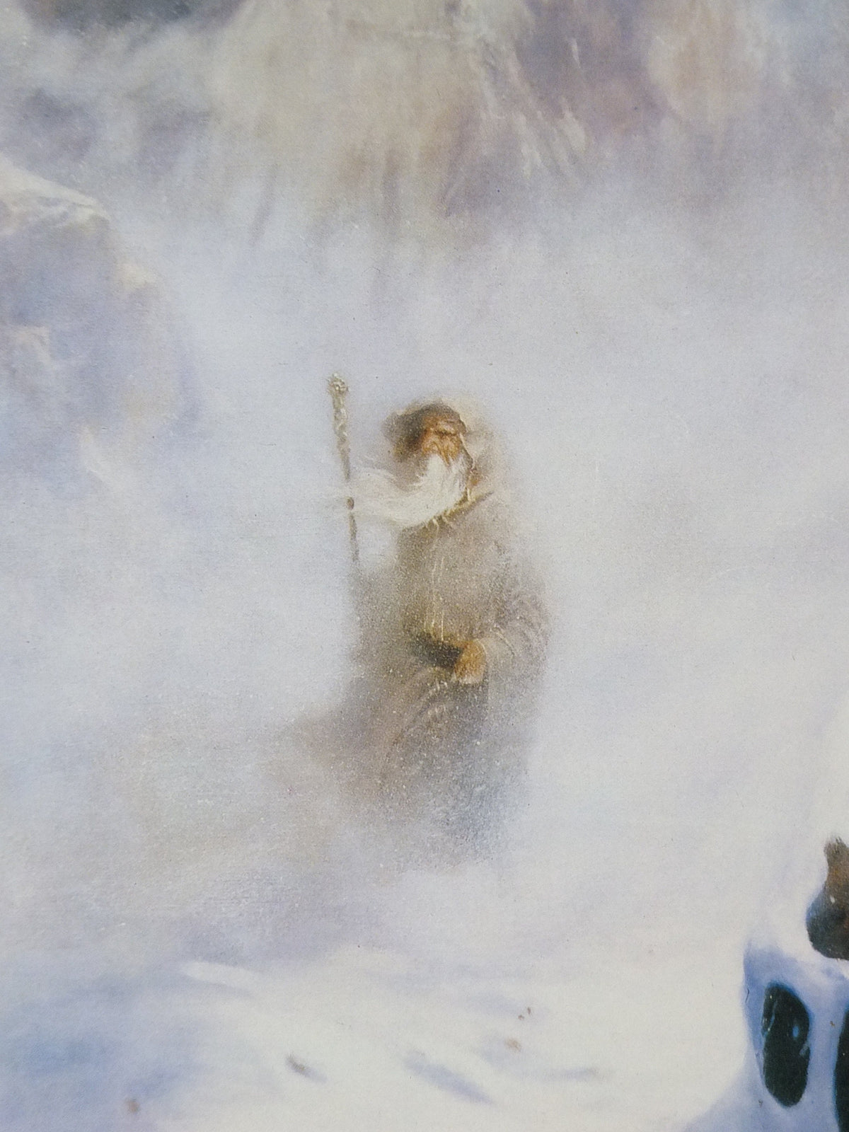 Signed 1982 Caradhras Poster, from the Tolkien Society, by Paul Raymond Gregory, Misty Mountains, Lord of the Rings, Moria, wall art decor