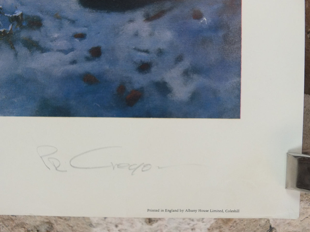 Signed 1982 Caradhras Poster, from the Tolkien Society, by Paul Raymond Gregory, Misty Mountains, Lord of the Rings, Moria, wall art decor