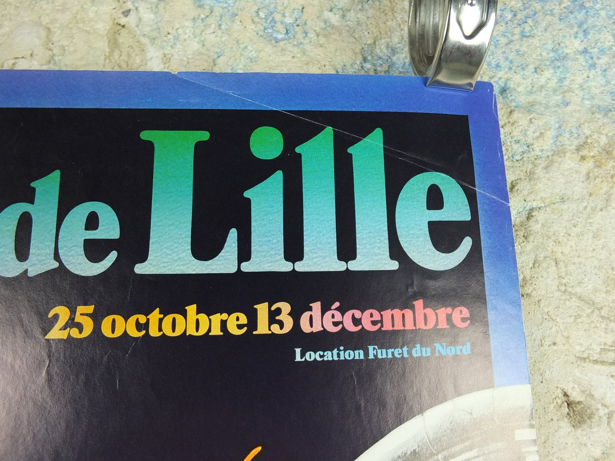 1978 Festival de Lille Poster, arts, music and theatre by Jacques Leclereq, wall art decor